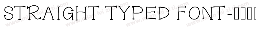 STRAIGHT TYPED FONT字体转换